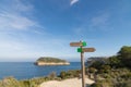 Hiking signpost at Javea