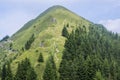 Hiking in slovenian mountains. Hike from Soriska planina to Lajnar and surrounding hills.