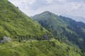 Hiking in slovenian mountains. Hike from Soriska planina to Lajn