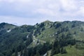 Hiking in slovenian mountains. Hike from Soriska planina to Lajnar and surrounding hills.