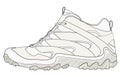 Hiking Sneaker Vector Illustration Side View Royalty Free Stock Photo