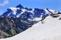 Hiking Snowfields Artist Point Glaciers Mount Shuksan Washington Royalty Free Stock Photo