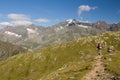 Hiking in Stubai Alps, Austria Royalty Free Stock Photo