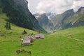 Hiking in swiss alps Royalty Free Stock Photo