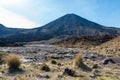 Hiking the Tongariro Alpine Crossing through Mangatepopo valley Royalty Free Stock Photo