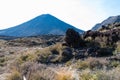 Hiking the Tongariro Alpine Crossing, Tongariro Northern Circuit, Mount Ngauruhoe in the background Royalty Free Stock Photo