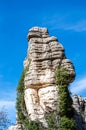 Hiking in the Torcal de Antequerra National Park, limestone rock formations and known for unusual karst landforms