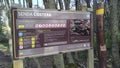 Hiking track signpost information, tierra del fuego park