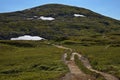 Hiking track to Floya in Troms county, Norway Royalty Free Stock Photo