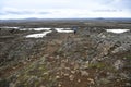 Hiking in the trackless wilderness of the Highlands of Iceland