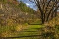 Hiking Trail Along A River In Autumn Royalty Free Stock Photo