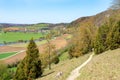 Hiking trail in the Altmuehltal valley Royalty Free Stock Photo