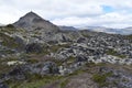 Hiking trail from Anarstapi to Hellnar with the raw nature in the west of Iceland at Snaefellsnes Peninsula