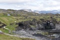 Hiking trail from Anarstapi to Hellnar with the raw nature in the west of Iceland at Snaefellsnes Peninsula