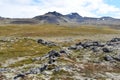 Hiking trail from Anarstapi to Hellnar with the raw nature in the west of Iceland at Snaefellsnes Peninsula