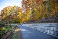 A hiking trail through an autumn scene Royalty Free Stock Photo