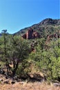 Landscape scenic view of Bell Trail, No. 13 at Wet Beaver Wilderness, Coconino National Forest, Arizona, United States