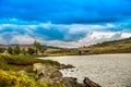 Hiking trail in Cairngorms National Park. Angus, Scotland, UK.