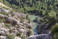 Hiking trail Caminito del Rey.View of Gorge of Gaitanes in El Ch