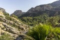 Hiking trail Caminito del Rey.View of Gorge of Gaitanes in El Ch