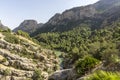 Hiking trail Caminito del Rey.View of Gorge of Gaitanes in El Ch