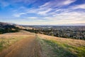 Hiking trail in the evening in Garin Dry Creek Pioneer Regional Park Royalty Free Stock Photo