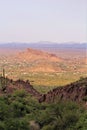 Landscape scenic view of Hieroglyphic  Canyon, Superstition Mountains, Hohokam Petroglyphs, Gold Canyon, Arizona, United States Royalty Free Stock Photo