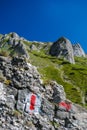 Hiking trail mark Royalty Free Stock Photo