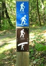 Hiking Trail Marker Royalty Free Stock Photo
