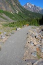 Hiking trail on Mount Edith Cavell Royalty Free Stock Photo