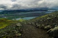 Hiking trail on Mount Esja, Iceland Royalty Free Stock Photo