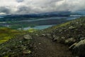 Hiking trail on Mount Esja, Iceland