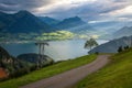 A hiking trail on a mountain Royalty Free Stock Photo