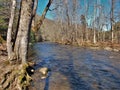 Oconaluftee River in the Winter Royalty Free Stock Photo