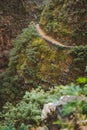 Hiking trail in mountains on island of Santo Antao, Cape Verde, Africa Royalty Free Stock Photo