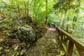 Hiking trail near Macocha abbys, Czech Republ Royalty Free Stock Photo