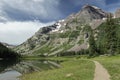 Hiking trail near Maroon Bells in Colorado Royalty Free Stock Photo