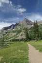 Hiking trail near Maroon Bells in Colorado Royalty Free Stock Photo