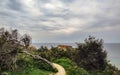 Stunning landscape of Maltese nature Qarraba between Gnejna bay and Ghajn tuffieha bay Riviera, Ta Lippija, Mgarr, Malta