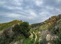 Stunning landscape of Maltese nature Qarraba between Gnejna bay and Ghajn tuffieha bay Riviera, Ta Lippija, Mgarr, Malta