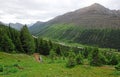 Hiking trail on ptarmigan cirque Royalty Free Stock Photo