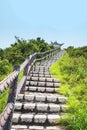 Hiking trail road in Cheung Chau island, HongKong Royalty Free Stock Photo