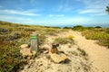 Hiking trail Rota Vicentina from Odeceixe to Zambujeira do Mar through Alentejo landscape, Portugal Royalty Free Stock Photo