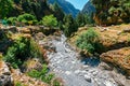 Hiking trail in Samaria Gorge in Central Crete Royalty Free Stock Photo