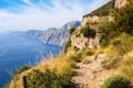 The Hiking Trail Sentiero Degli Dei   Path Of The Gods Along The Amalfi Coast  From Agerola To Nocelle, Province Of Salerno,  Ca