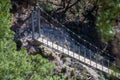 Hiking trail to Colgante bridge (Puente Colgante El Saltillo) over Almanchares river