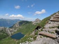 Hiking trail to faulhorn switzerland Royalty Free Stock Photo