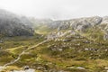 Hiking trail to Kjeragbolten in Lysebotn, Rogaland, Norway