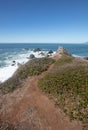 Hiking Trail to Original Ragged Point ridge at Big Sur on the Cental Coast of California United States Royalty Free Stock Photo