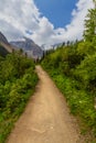 Hiking trail to Plain of Six Glaciers. Alberta, Canada Royalty Free Stock Photo